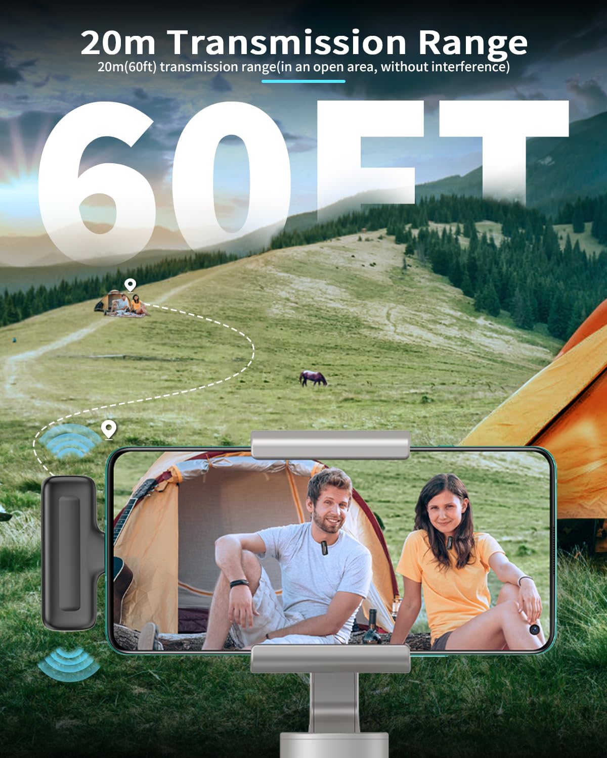 स चार्जिंग केस के साथ SPOY AB3 वायरलेस माइक लावेलियर माइक्रोफोन