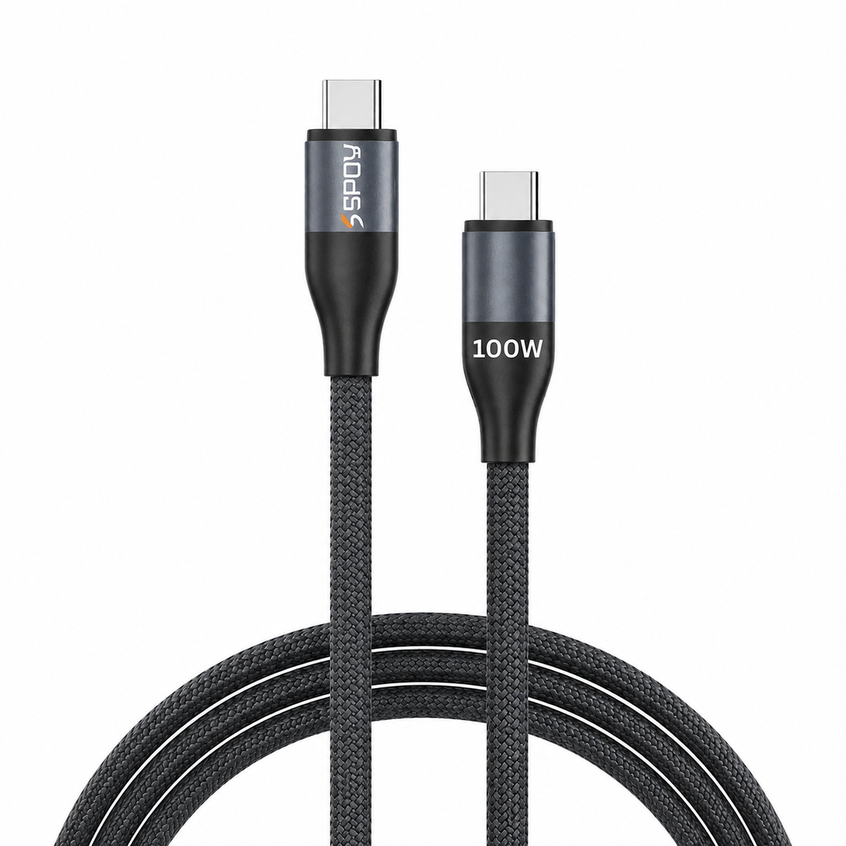 SPOY NYLON BRAIDED 100W Type-C to Type-C Cable