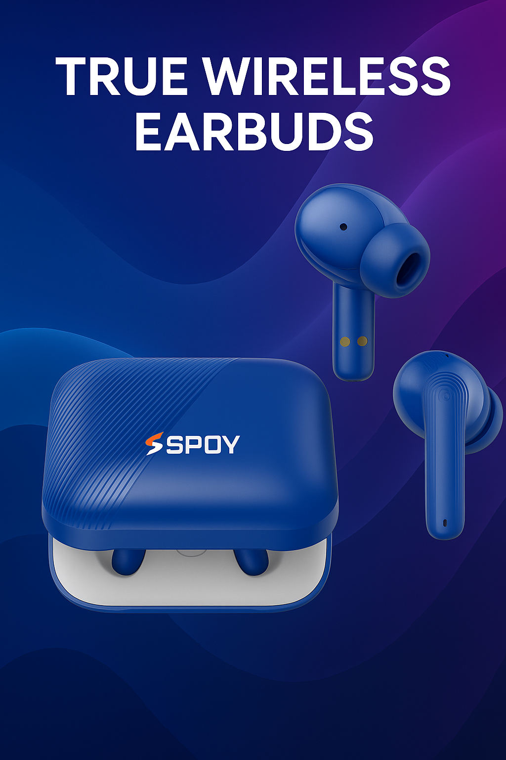 SPOY Prime Buds | 25H Playtime | Bluetooth 5.4 | IPX5 Waterproof | Touch Control | True Wireless Earbuds