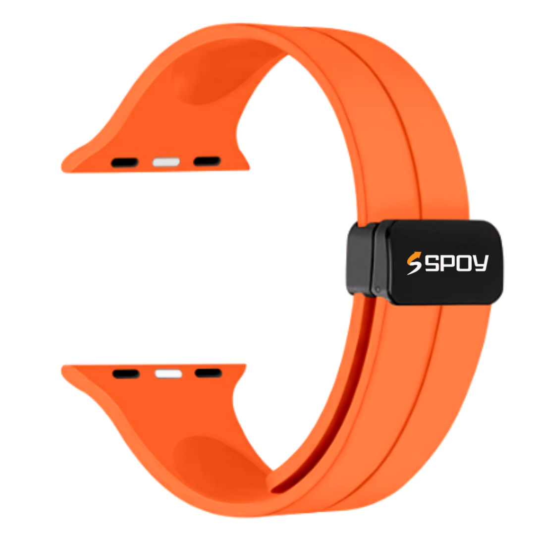 SPOY Silicone Magnetic Band for Apple Watch (38/40/41mm) ORANGE