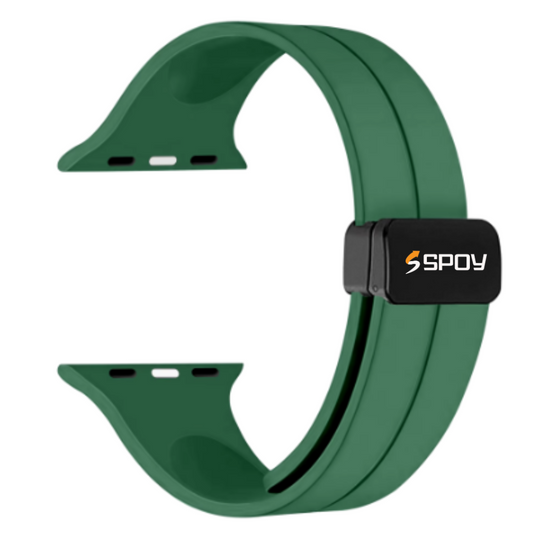 SPOY Silicone Magnetic Band for Apple Watch (38/40/41mm) MILITARY GREEN