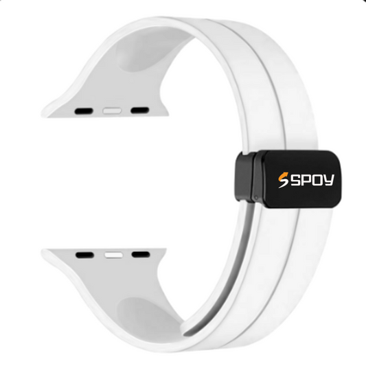 SPOY Silicone Magnetic Band for Apple Watch (38/40/41mm) WHITE