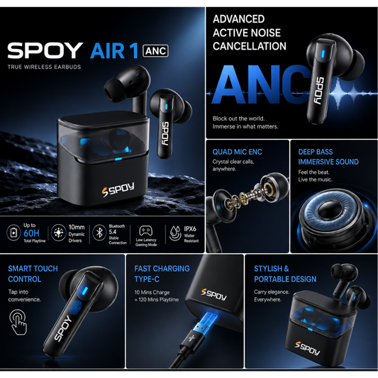 SPOY AIR1 Earbuds (ANC+ENC)